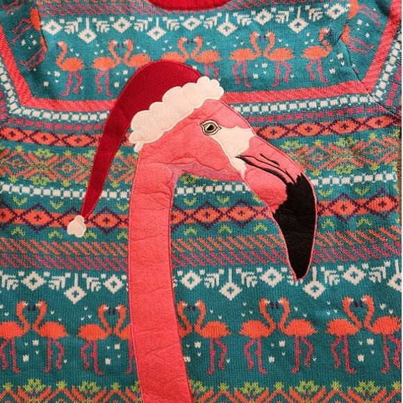 Blizzard Bay Flamingo "Ugly Christmas Sweater" Size Medium - Picture 2 of 6